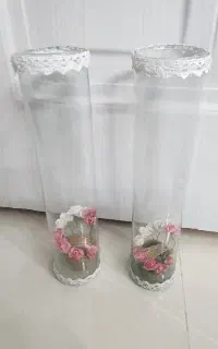 گلدان با گل مصنوعی نو