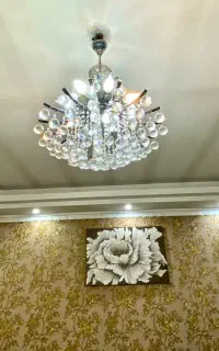دوعدد لوستر کریستال۱۶شاخه