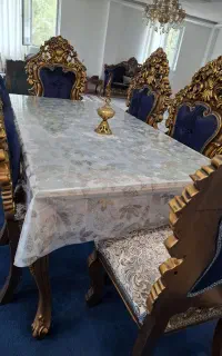 مبل سلطنتی 7 نفره به همراه میز نهار خوری 6 نفره