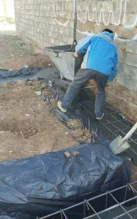 ارموت بندی واجرای سقف دیوار برشی و ساخت استخر