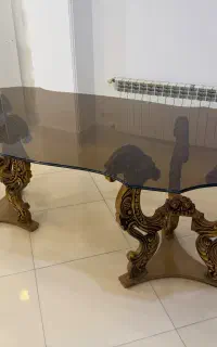 میز نهارخوری شیشه ای لوکس