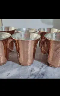 قابلمه و لیوان مسی نو