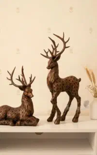 مجسمه گوزن طرح پاییزه بسیار خاص و جذاب