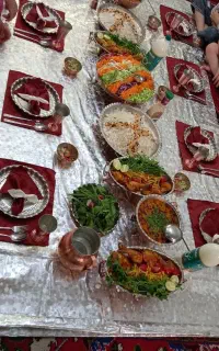 زیربشقابی زیر بشقابی دستمال پاپیونی رنگ زرشکی