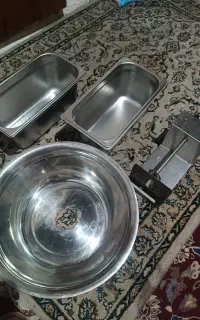 2عدد بن ماری و دستگاه فر چیپس و گریل چدن کاملا نو