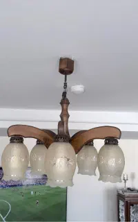 لوستر چوبی ۵ شاخه