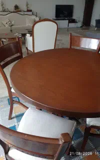 میز ناهارخوری وصندلی چوبی چوب راش