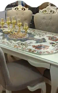میز و صندلی ناهارخوری ۶ نفره با روکش ضد آب