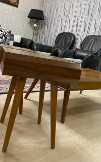 جلو مبلی و عسلی چوبی