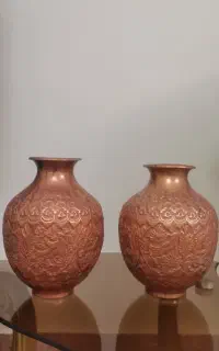 فروش یک جفت گلدان مسی