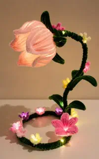 چراغ خواب و دسته گل مخملی