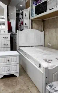 تخت پاتختی دراور اینه و تشک شرایط آسان