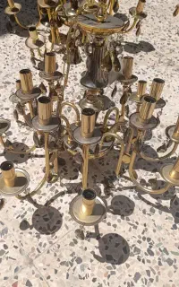 ۴ عدد لوستر با کریستال