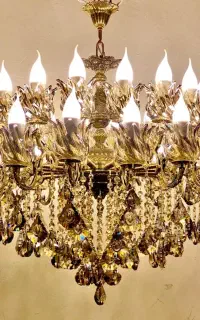 تولیدی لوستر رستمی .لوستر۱۲شاخه ۲۴ شعله برنز پرکار