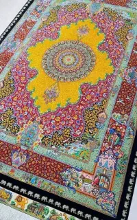 فرش نیاوران12متری/500شانه کد4040 سورمه ای