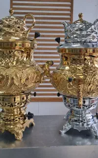 سماور های طلای نمیشه طلایی کوره دار و بدون کوره