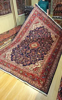 قالی ۶متری زمینه سرمه‌ای
