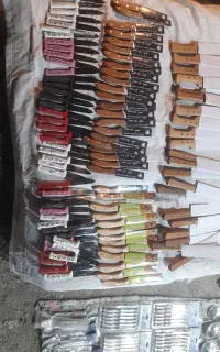 چاقو حیدری زنجانی همرا با سفره مجلسی خارجی