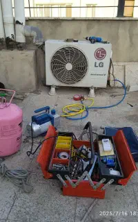 نصاب و تعمیر انواع اسپلیت/ شارژ گاز / سرویس صفرشوی