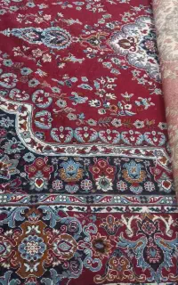 قالی کارکرده بدون پارگی وزدگی