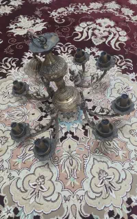 لوستر برنز سیاه قلم هشت شعله کار تهران