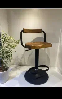 صندلی اپن چوبی پایه فلزی