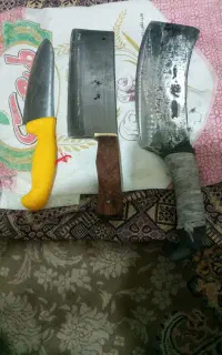 چاقو و ساطور قدیمی دست ساز سنگین