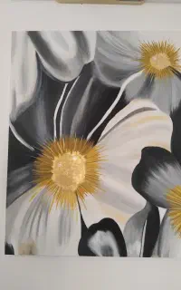 تابلوی نقاشی  رنگ روغن با ورق طلا