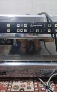 قهوه ساز صنعتی دو گروپ ایتالیایی و آسیاب کن قهوه