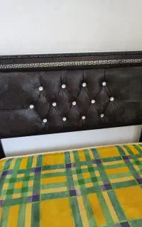 تک یکنفره چرم وفلز با تشک