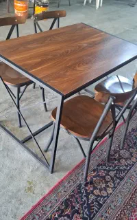 صندلی چوبی فلزی لهستانی مدل ۹۰