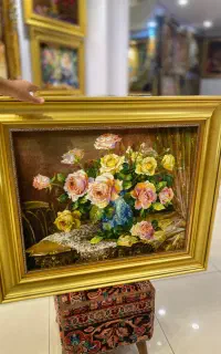 تابلوفرش سبک آبرنگ دستباف