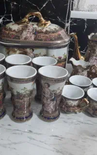 سرویس چینی آنتیک اصل طرح لیلی و مجنون