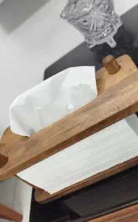 جا دستمال کاغذی چوبی