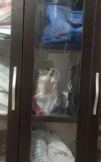 جا کتابی سه تخته قهوه ای