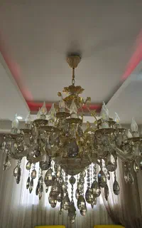 لوستر ۲۵ شاخه تمام برنز