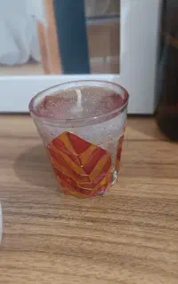 شمع ژله ای اکلیل دار رو میزی زیبا