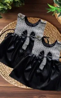 سارافون با دامن چرم((فروشگاه سیسمونی وعروسک شکیبا)