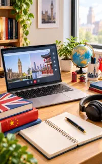 آموزش مکالمه زبان انگلیسی و چینی آنلاین و خصوصی