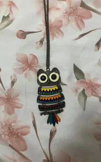 گردنبند بلند میناکاری شده