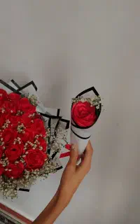 دسته گل روبانی با فیلسوفیا