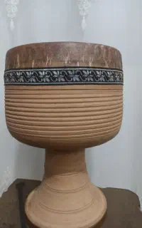 تنبک سفالی پوست شیشه ایی