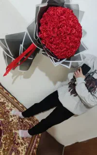 گل رز جاودانی روبانی