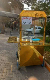 فروش گاری آش دوغ و آش‌پزی