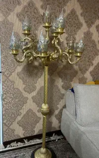 لوستر کنار سالنی برنجی۱۰شاخه