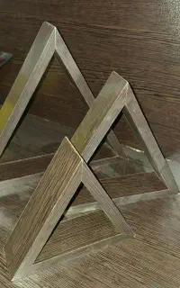 شلف دیواری سه گوش MDF گردویی سه تکه