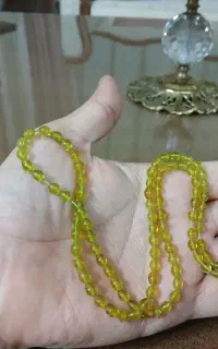 تسبیح شاه مقصود زرد طلایی اصل،تسبیح یسر مکاوی اصلی