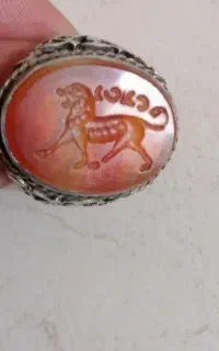 انگشتر عقیق یمن با رکاب ورشو دست ساز کهنه