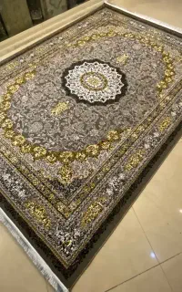فرش تابا نقره ای طلاکوب نیو کالکشن۱۲ ۹ و۶ مترمشهد