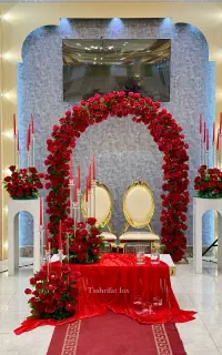 دکور حنابندان، عروسی، دسته گل